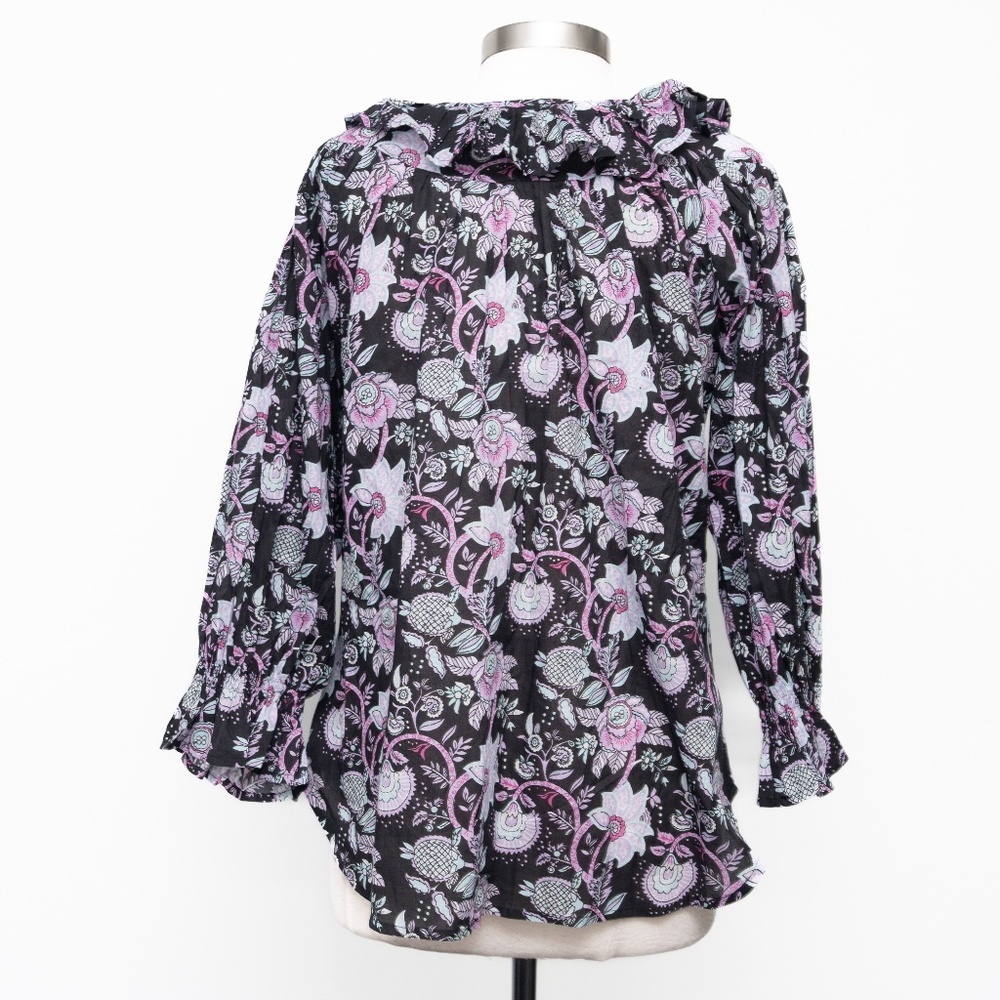 Mille‎ - May Linen Ruffle Blouse - Picture 3 of 11